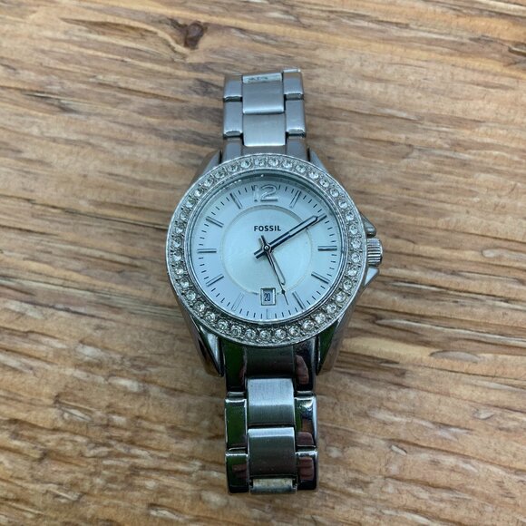 Fossil ES2879 Woman Silver Stainless Steel Analog Dial Quartz Watch - Picture 1 of 5